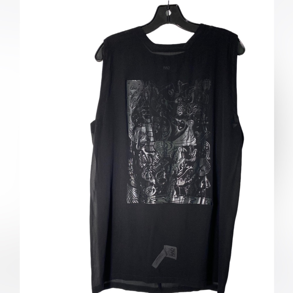 💢Rad Hourani sheer black top with print💢